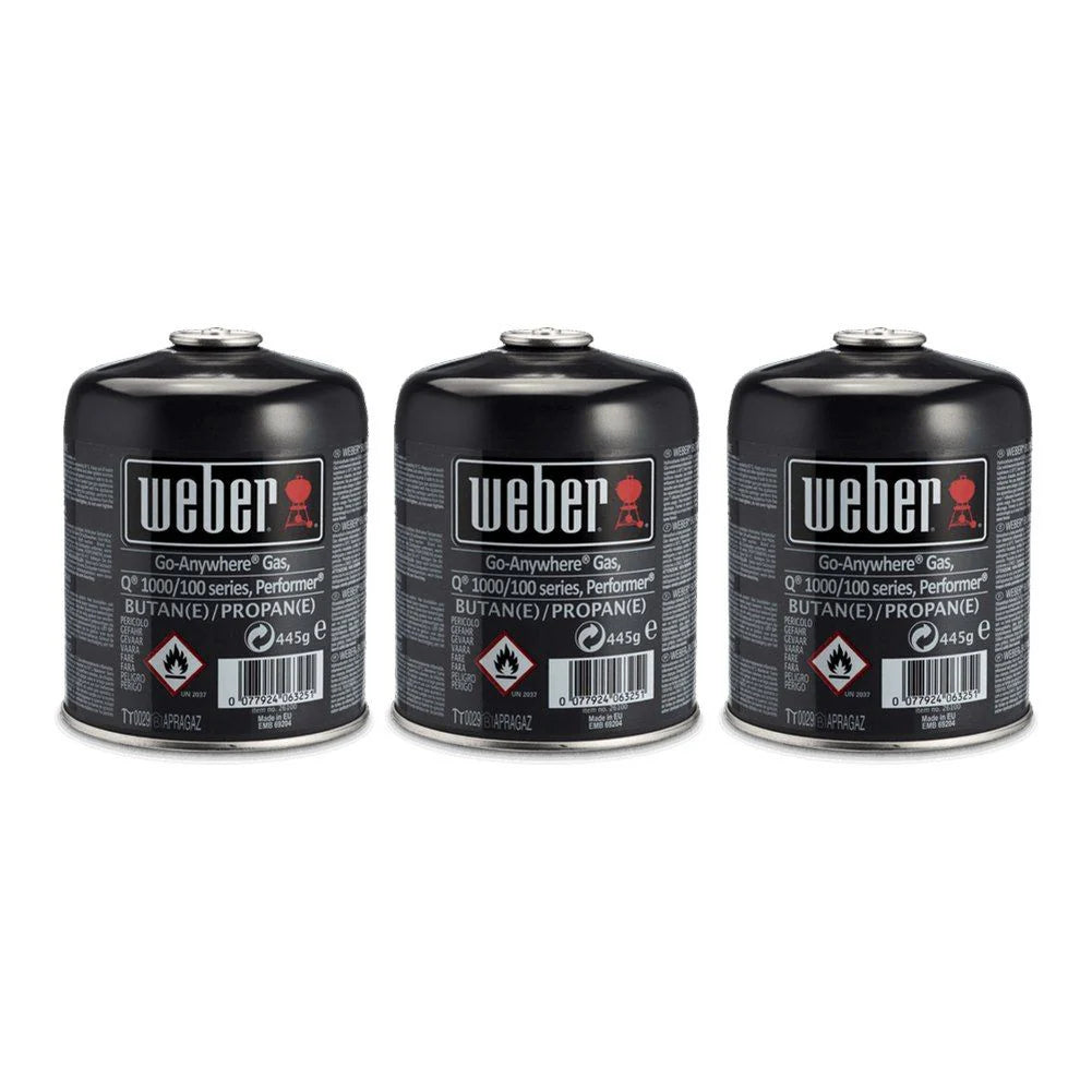 Weber gas canister 3-pack