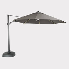 Load image into Gallery viewer, 3.5m Round Free Arm Parasol with LED Lighting and Wireless Speaker