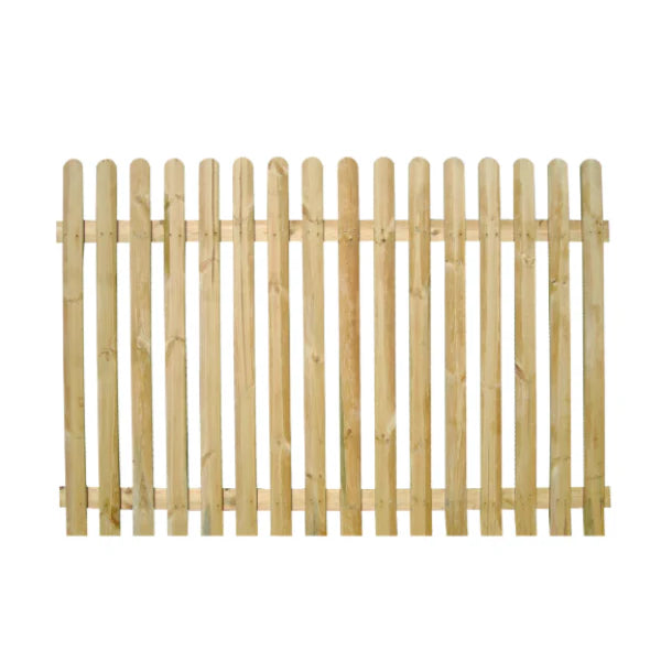 Rounded top picket pale fence panel