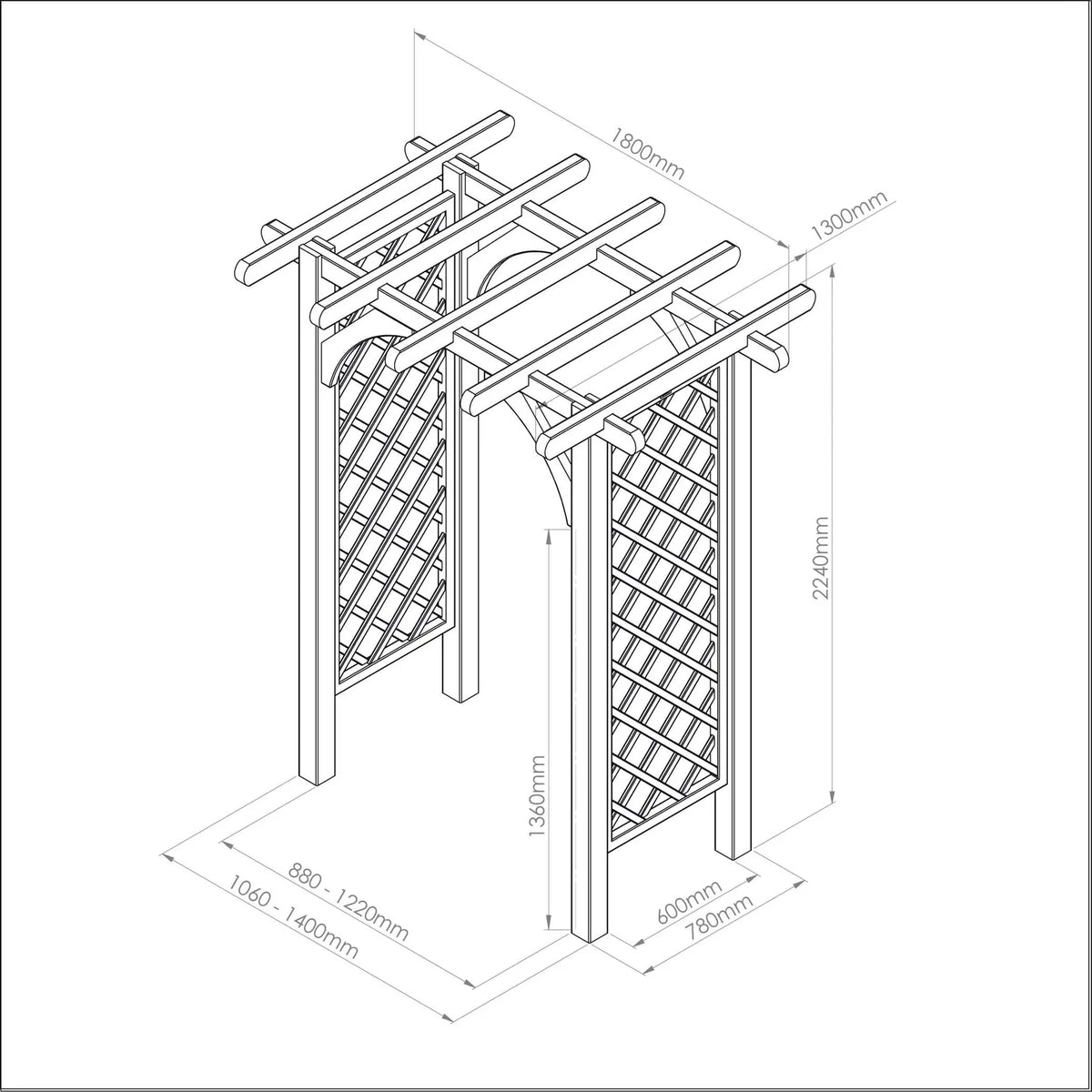 Zest Horizon garden arch