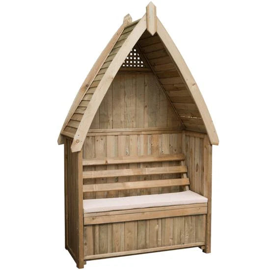 Zest Cheltenham arbour with storage box
