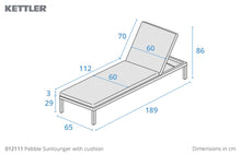 Load image into Gallery viewer, Pebble Sunlounger with Cushion