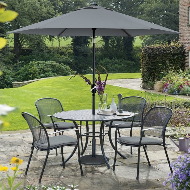 Kettler Caredo 4 seat set with 110cm round mesh table