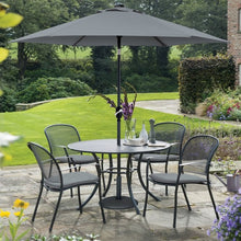 Load image into Gallery viewer, Caredo 4 Seat Set with 110cm Round Mesh Table Iron Grey