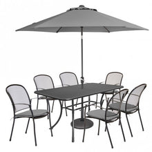 Load image into Gallery viewer, Caredo 6 Seat Set with 160 x 90cm Rectangular Mesh Table