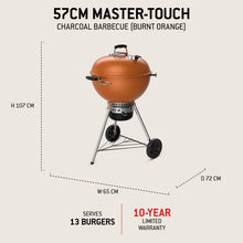 Load image into Gallery viewer, Master-Touch GBS C-5755 Charcoal Barbeque - Burnt Orange
