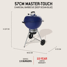 Load image into Gallery viewer, Master-Touch GBS C-5750 Charcoal Barbeque - Ocean Blue
