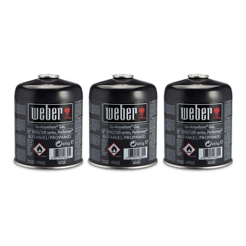 Weber gas canister 3-pack