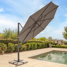 Load image into Gallery viewer, Orion 3.0m Round LED Cantilever Parasol Grey Frame / Slate Canopy
