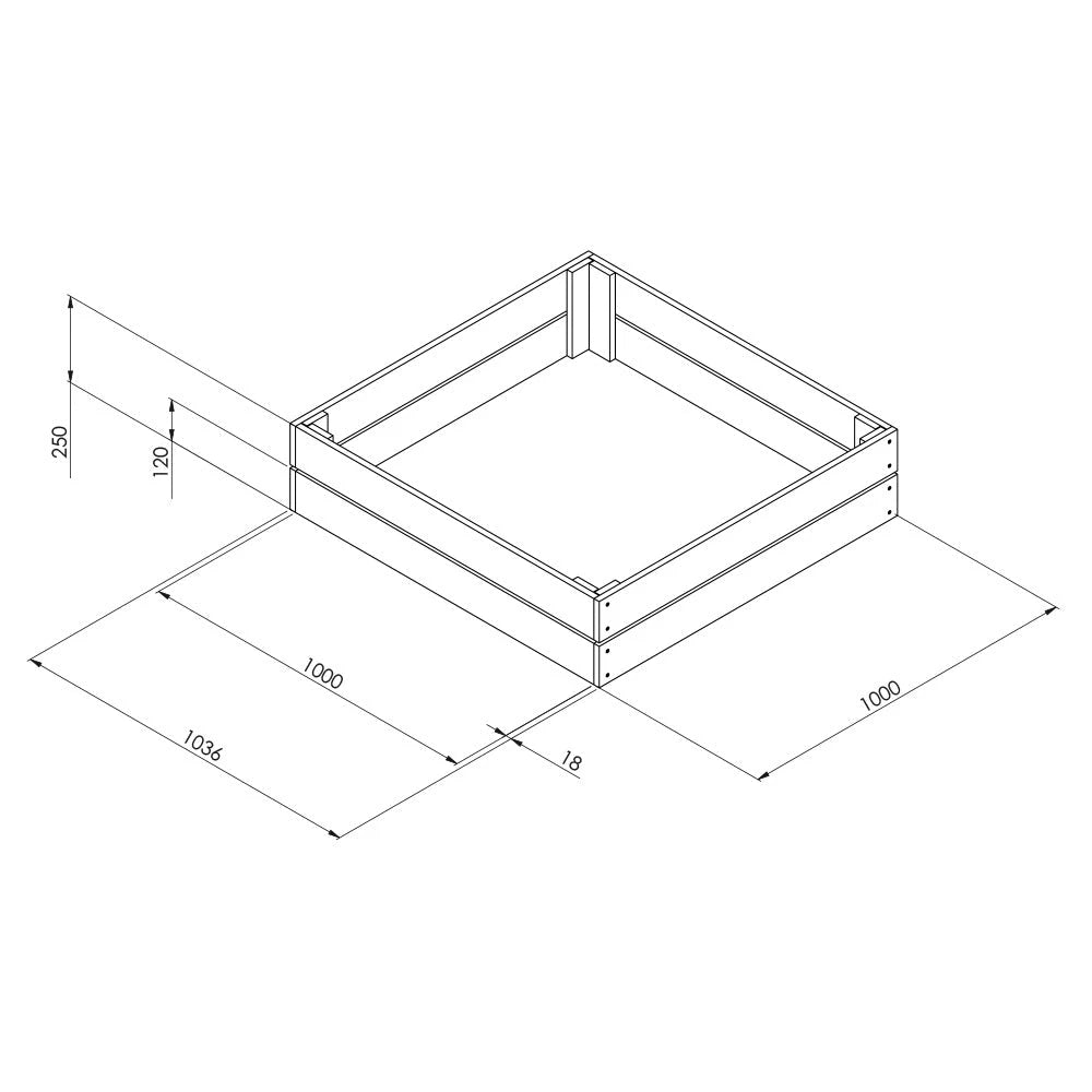 Zest 1m raised bed