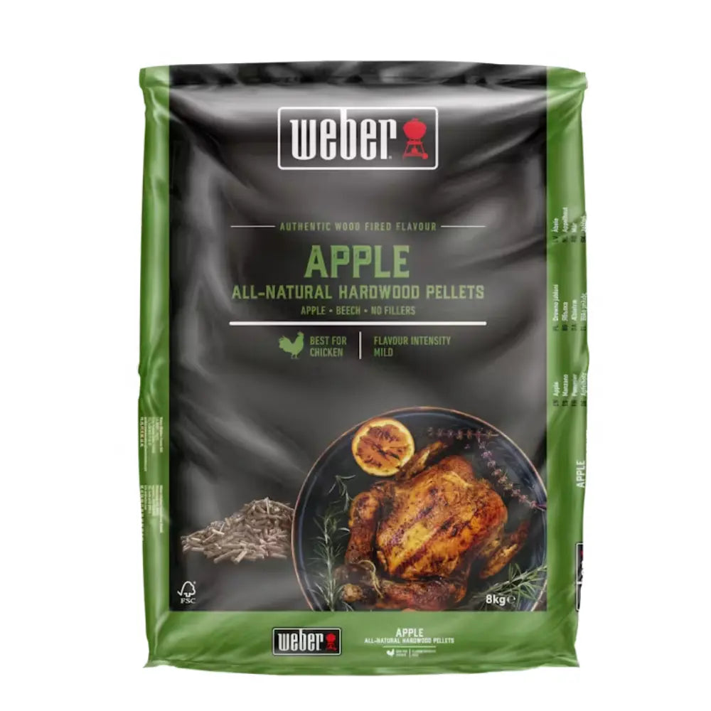Weber apple hardwood pellets