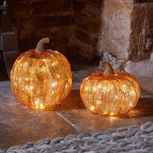 Load image into Gallery viewer, Inlit Golden Pumpkin
