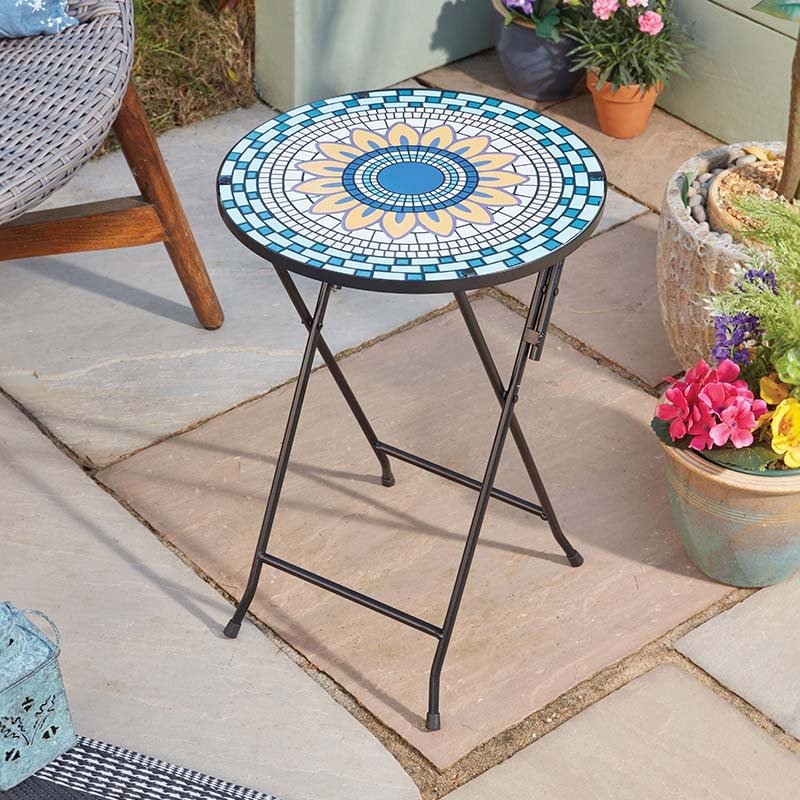 Mosaic glass side table