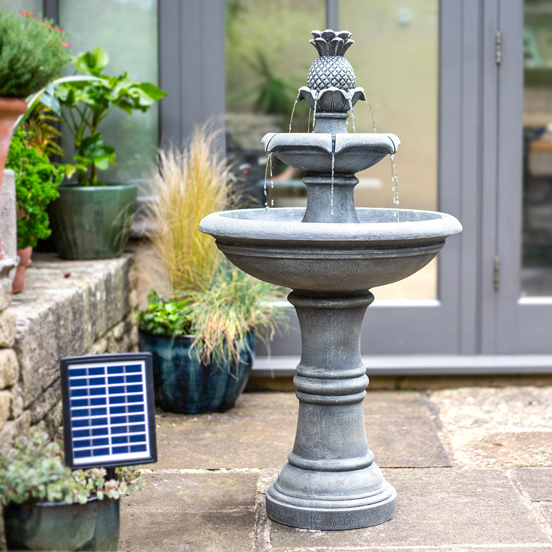 Angelica tiered solar fountain