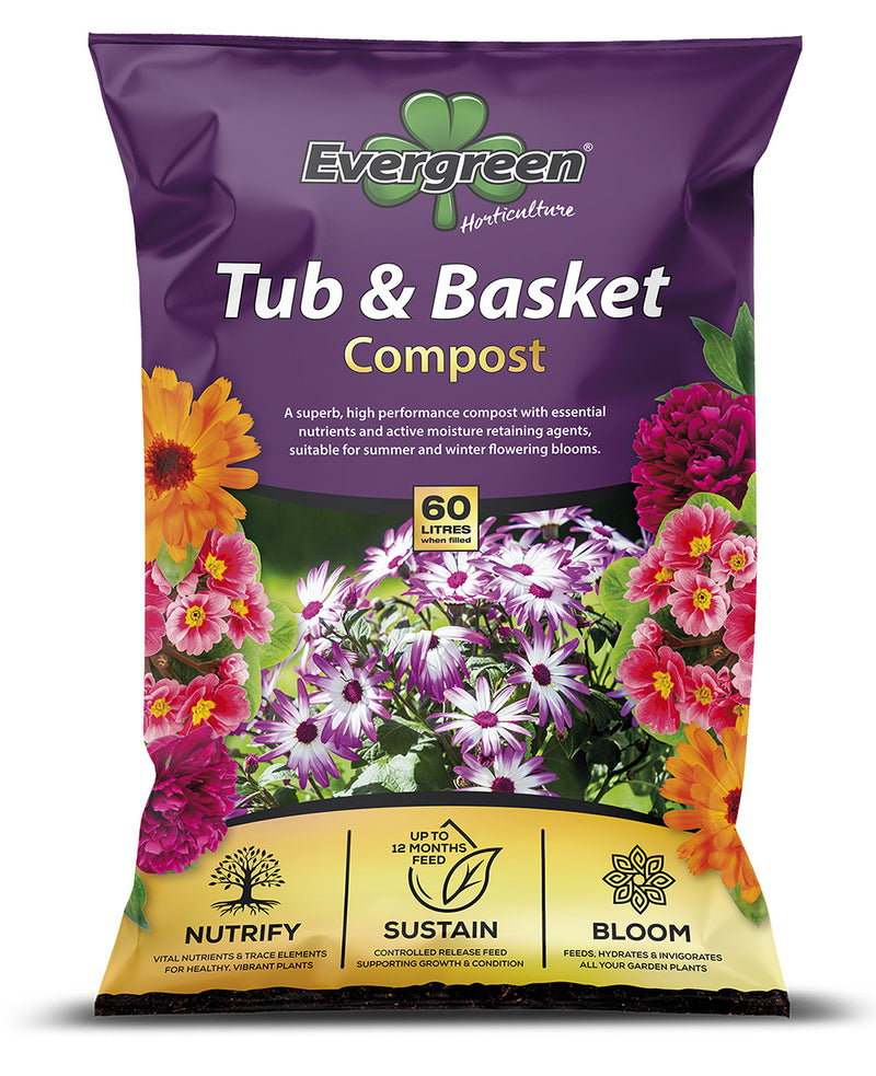 Evergreen Tub & Basket Compost 60L bag