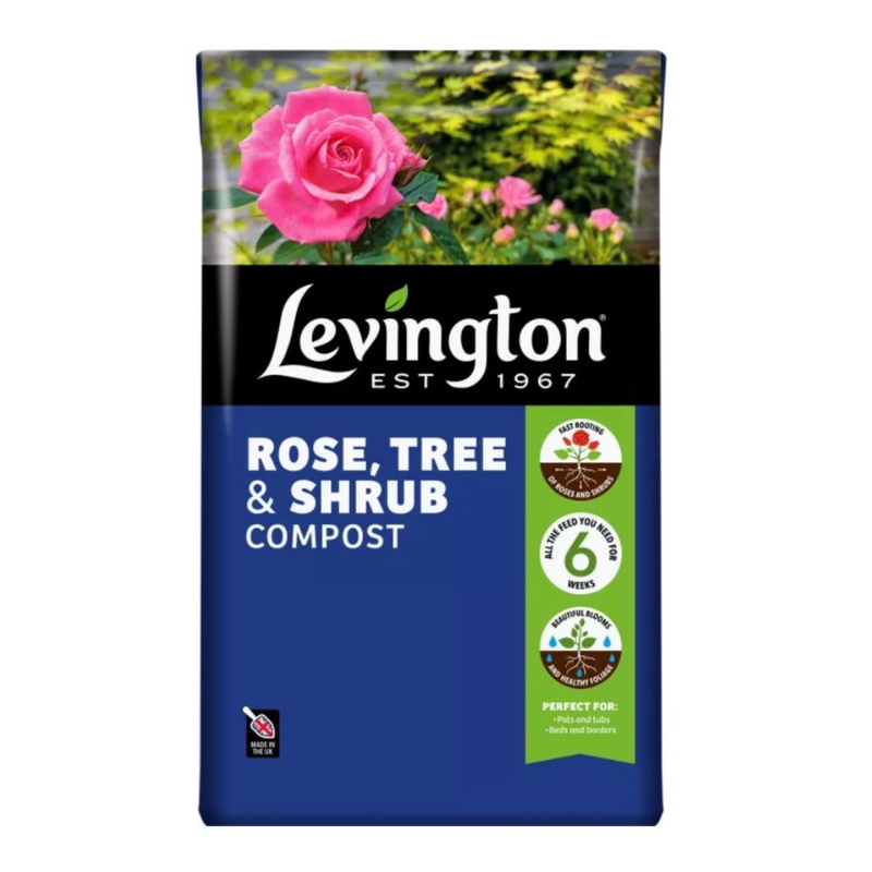 Levington Peat Free Rose, Tree & Shrub Compost 50L bag