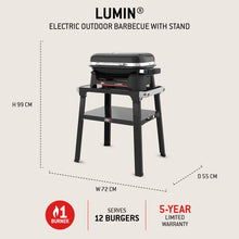 Load image into Gallery viewer, Lumin Electric Barbecue Compact with Stand
