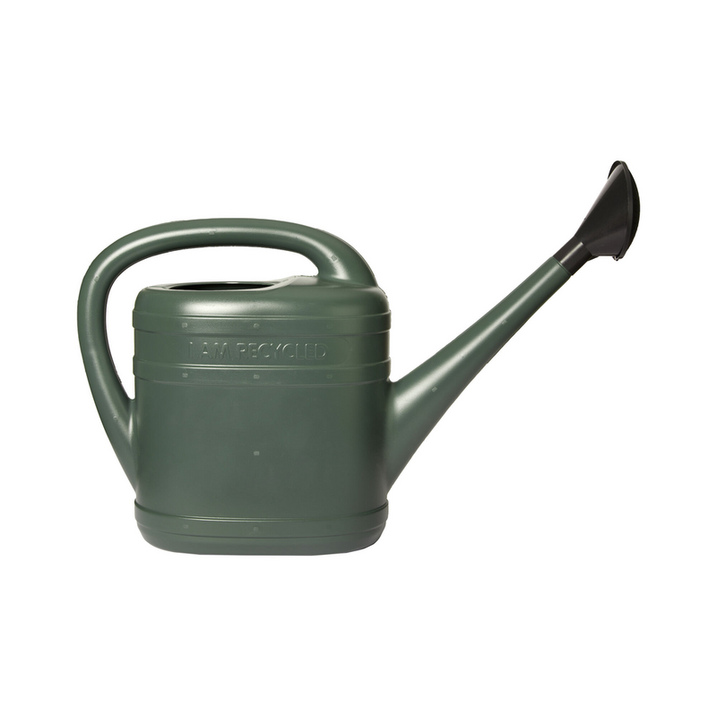 Elho 10L watering can in dark green