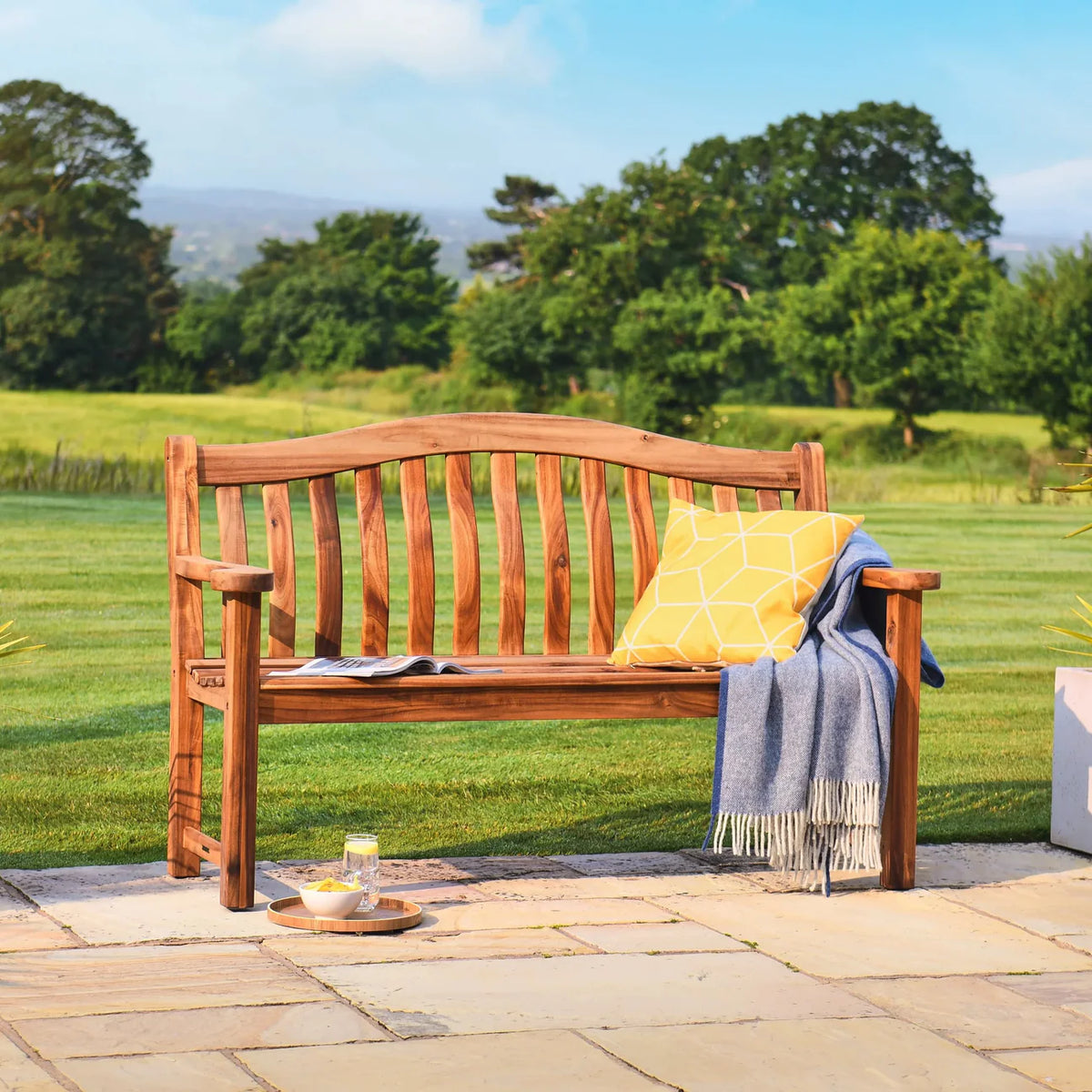 Alexander Rose Redcliffe Turnberry acacia garden bench