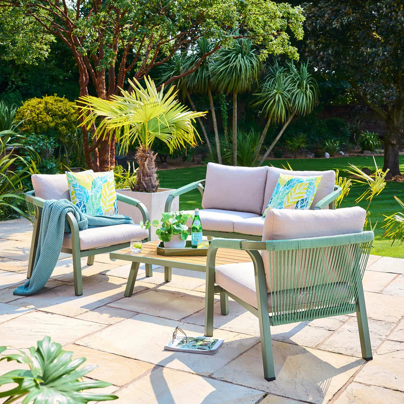 Alexander Rose Genoa lounge sofa set in olive green