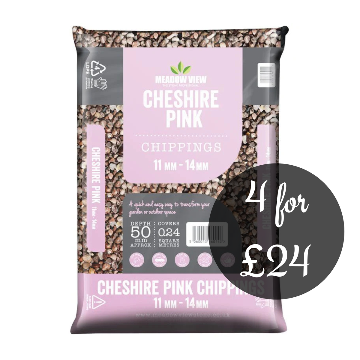 Cheshire Pink 11-14mm chippings