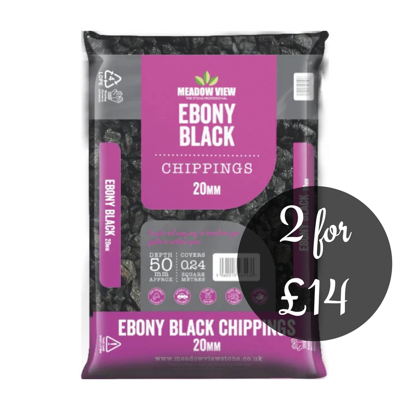 Ebony Black 20mm basalt chippings
