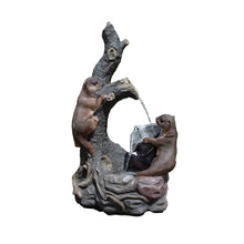 Load image into Gallery viewer, Woodland Otters Water Feature incl LEDs
