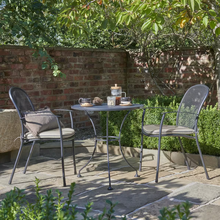 Load image into Gallery viewer, Caredo Bistro Set with 70cm Mesh Table Iron Grey
