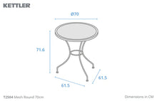 Load image into Gallery viewer, Caredo Bistro Set with 70cm Mesh Table Iron Grey
