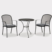 Load image into Gallery viewer, Caredo Bistro Set with 70cm Mesh Table Iron Grey
