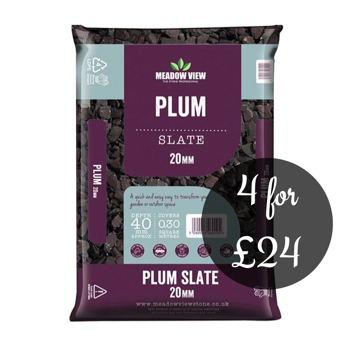 Plum slate 20mm chippings