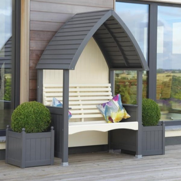 Cottage Arbour- Charcoal&Cream