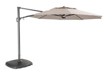 Load image into Gallery viewer, 3.3m Round Free Arm Parasol with LED Lights &amp; Wireless Speaker

