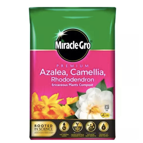 MiracleGro Premium Azalea, Camellia & Rhododendron Ericaceous Compost