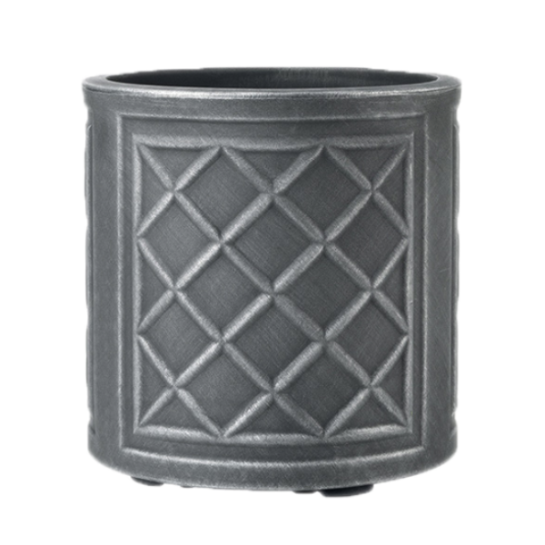 Lead Effect Round Lattice Planter